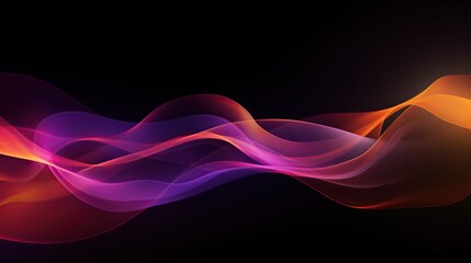 Naklejka premium Abstract colorful wave design in dark background for technology, modern, and futuristic concepts.