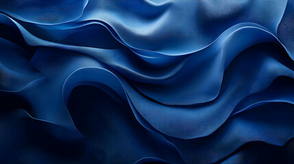 Obraz premium Abstract Blue Wavy 3D Background