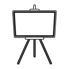 Whiteboard silhouette vector  black color white background