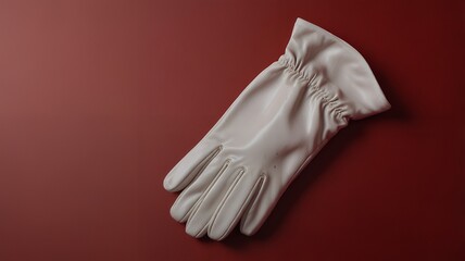 Gloves on red background
