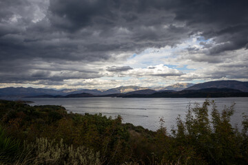 Ionic sea and Albanian mountains, Corfu, Greece