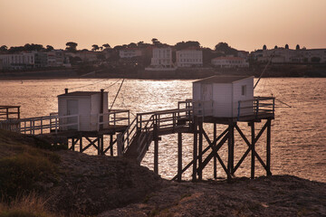 Fishing hut by the sea in Royan, France