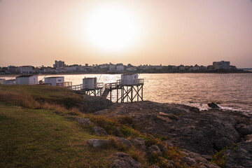 Fishing hut by the sea in Royan, France