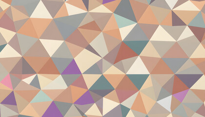 Obraz premium Seamless abstract pattern with colourful triangles. Vector illustration isolated with white highlights, png