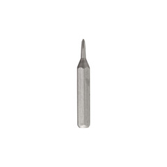 Iron bit for screwdriver and drill on Isolated on a white background close-up