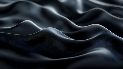 Fototapeta premium Abstract 3D Dark Gray Wavy Background