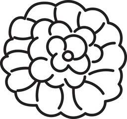 flower floral decoration outline clipart