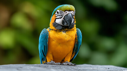 blue and yellow parrot