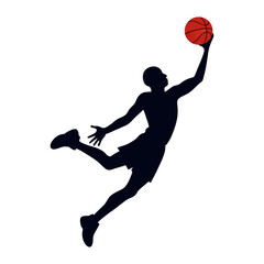 basketball player silhouette vector