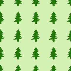 Seamless New Year and Christmas print pattern wallpaper background with decorative fir trees vector illustration winter minimalism picture	
