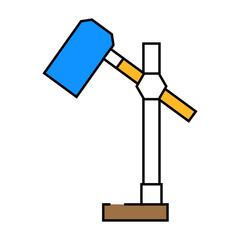 desktop table lamp line icon vector. desktop table lamp sign. isolated symbol illustration