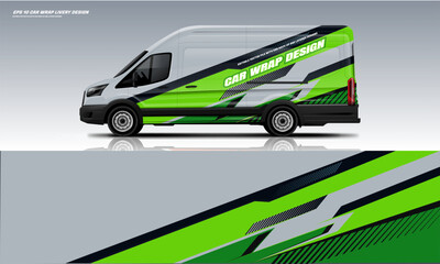 van big van wrap design with racing style © liveryworks