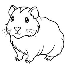 Hand Draw abyssinian-guinea-pig-vector Illustration(13)