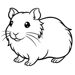 Hand Draw abyssinian-guinea-pig-vector Illustration(13)