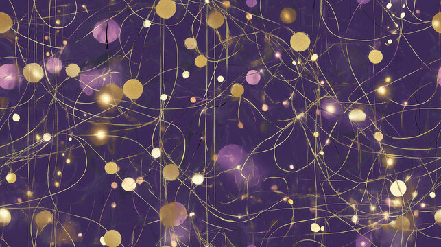 seamless background tile, Bold festive pattern with rose gold ornaments and snowflakes on a dark blue background, holiday design