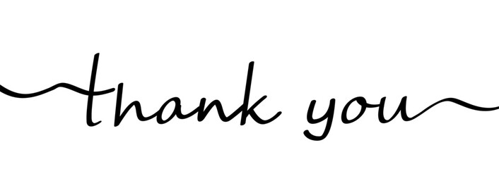 Thank you. Hand drawn typography poster. T shirt hand lettered calligraphic design. Inspirational vector typography. vector illustration