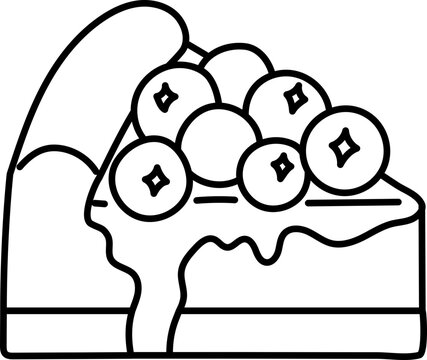 recommend clip art: blueberry cheesecake sweet dessert outline coloring
