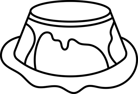 recommend clip art: pudding sweet dessert outline coloring