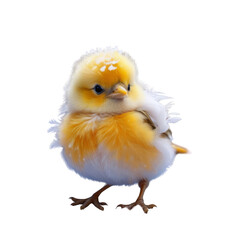Cute Yellow Chicken in 3D Rendering
