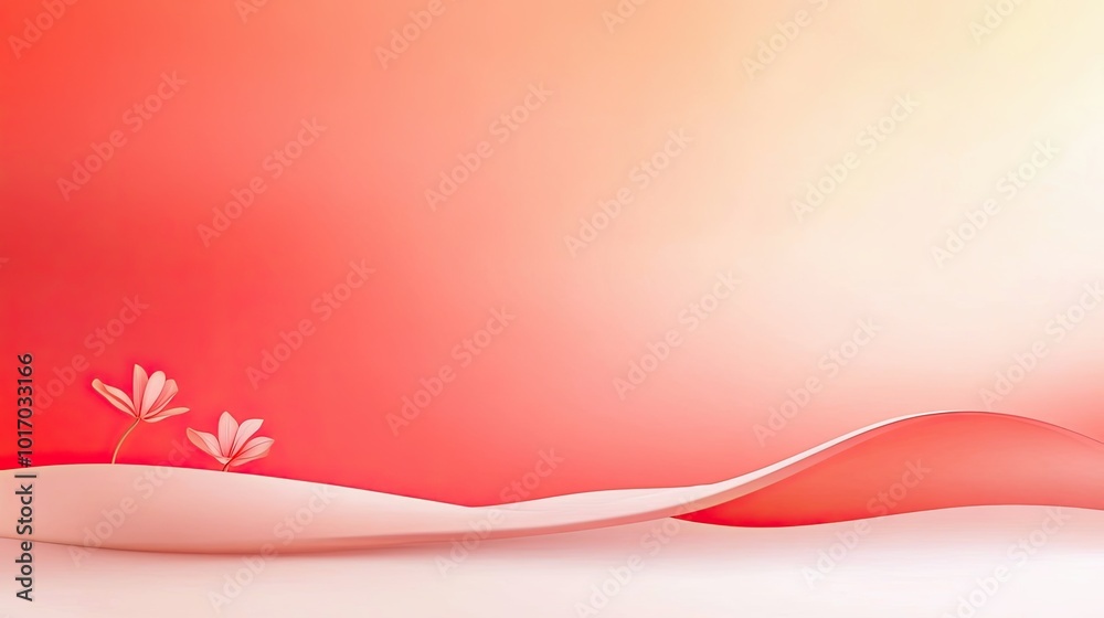 Poster a soft red gradient background with a gradual shift in tone, perfect for creating a warm and invitin
