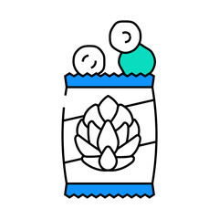 spice artichoke line icon vector. spice artichoke sign. isolated symbol illustration
