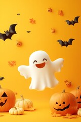 Fototapeta premium Halloween concept invitation template