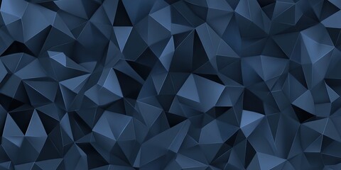 Fototapeta premium Abstract dark blue geometric background with 3d triangular pattern