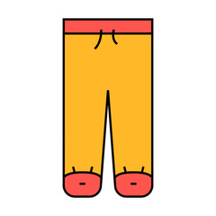 footie pants baby cloth line icon vector. footie pants baby cloth sign. isolated symbol illustration