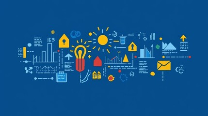 Creative Infographic Design with Icons and Charts