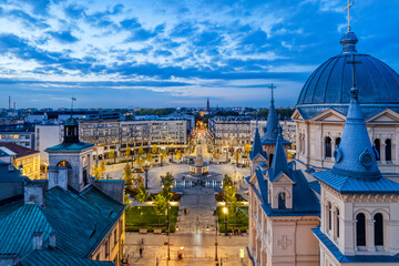 The city of Łódź - view of Freedom Square. Lodz, Poland. © Tomasz Warszewski