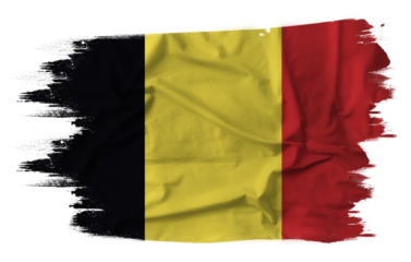 Flag of Belgium with fabric texture
