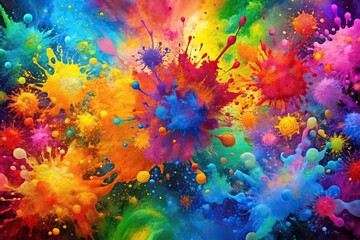Fototapeta premium Abstract colorful background with paint splashes