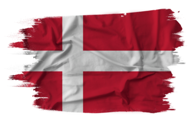 Flag of Denmark with fabric texture