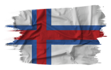 Flag of Faroe Islands with fabric texture