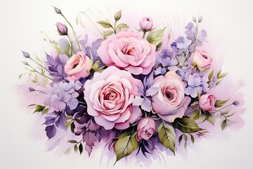 Watercolor Roses