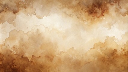 Obraz premium abstract brown and beige watercolor background with an asymmetrical design