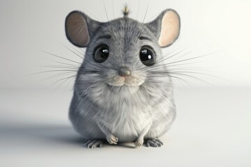 Adorable chinchilla with big eyes