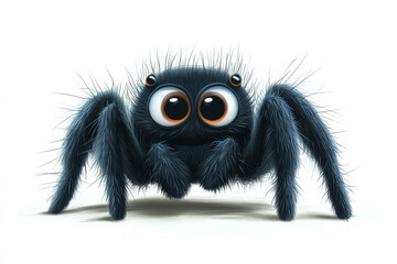 Fototapeta premium Friendly Cartoon Spider Perfect for Insect Designs