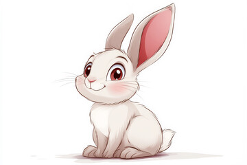 Joyful Bunny Cartoon Character Isolated for Creative Projects