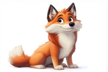 Obraz premium Smiling Red Fox for Kids' Educational Materials