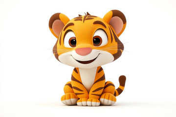 Cute Tiger Zoo Animal Cartoon