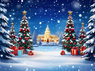 Festive Christmas Backgrounds with Ornaments & Lights | Cozy Holiday Gifts for Designs, Cards, Social Media & Promotions | High-Quality Seasonal Images for a Warm & Joyful Christmas New Year