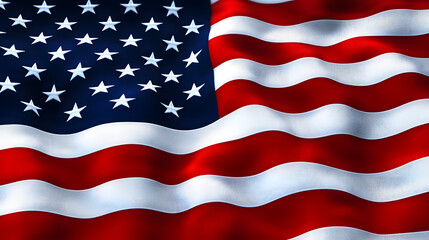 Fototapeta premium Patriotic American Flag of the United States, banner or poster. USA.