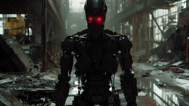 Robot in an old factory