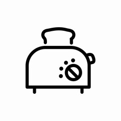 bread toaster icon sign vector