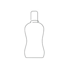 Mouthwash in one continuous line. One line drawing, minimalism. Vector illustration.