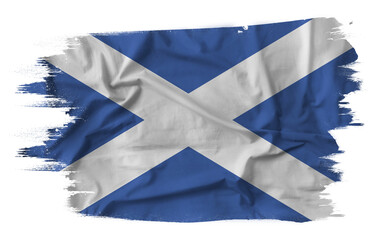 Flag of Scotland with fabric texture