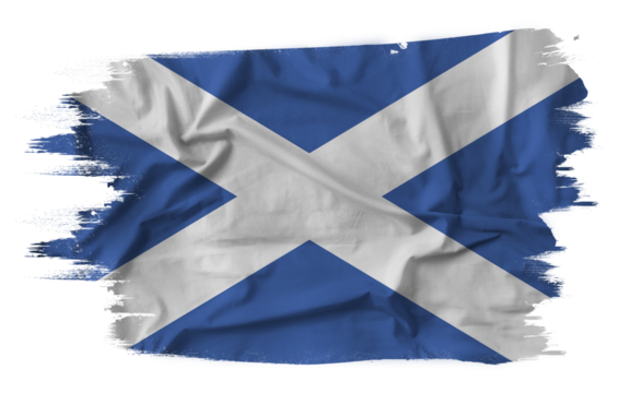 Flag of Scotland with fabric texture