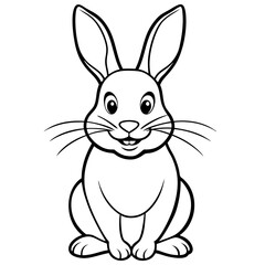 rabbit silhouette vector illustration on a white background
