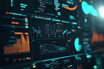 Obraz premium AI-Driven Dashboard: Cutting-Edge Business Analytics for Strategic Advantage